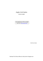 Aspire 3618AWLMi - Aspire - Pentium M 1.7 GHz Service Manual