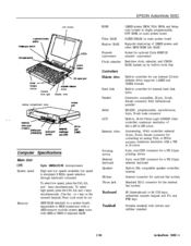 Epson ActionNote 500C Product Information Manual