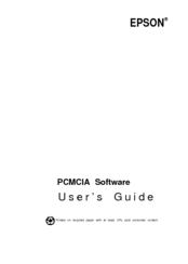 Epson PCMCIA Software User Manual