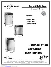 Alto-Shaam 500-TH-II SERIES Installation, Operation And Maintenance Manual