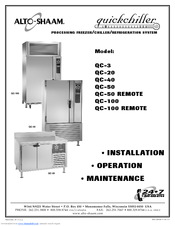 Alto-Shaam quickchiller QC-50 Installation & Operation Manual