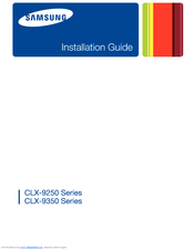 Samsung CLX-9250 Series Installation Manual