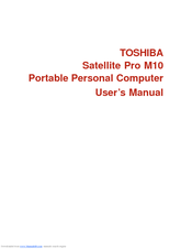 Toshiba Satellite Pro M10 Series User Manual