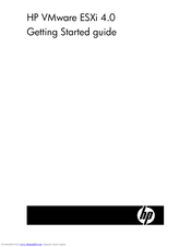 HP VMware ESXi 4.0 Getting Started Manual