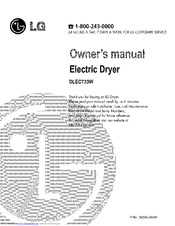 LG DLEC733W Owner's Manual