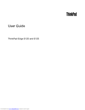 Lenovo ThinkPad Edge E120 User Manual