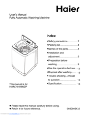 Haier HWM70-918NZP User Manual