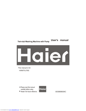 Haier HWM75-276S User Manual