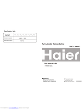Haier HWM80-828A User Manual