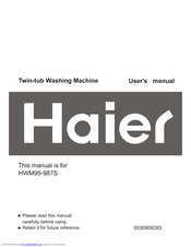 Haier HWM95-987S User Manual