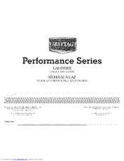 Maytag MGDE300VF - Performance Series 27-in Gas Dryer Use And Care Manual