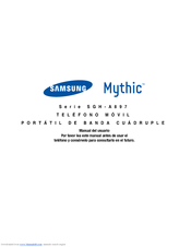 Samsung MYTHIC SGH-A897 Series Manual Del Usuario