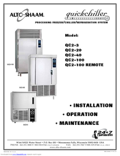 Alto-Shaam Quickchiller QC2-40 Installation & Operation Manual