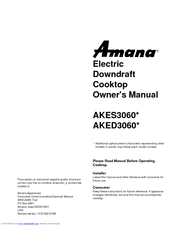Amana AKES3060 Series Owner's Manual