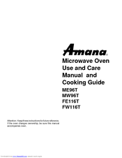 Amana MW96T Use & Care Manual