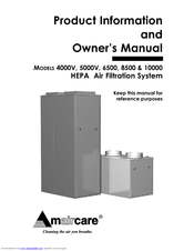 Amaircare 8500 Owner's Owner's Manual