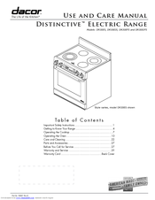 Dacor Distinctive DR30EIFS Use And Care Manual