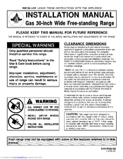 Maytag MGR4452BDB - 4.5 GAS RANGES Installation Manual