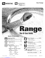 Maytag MGR4452BDB - 4.5 GAS RANGES Warranty Manual
