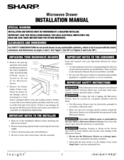 Sharp KB-6014LW Installation Manual