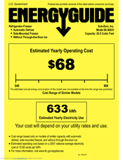 Sub-Zero BI-36S/O Energy Manual