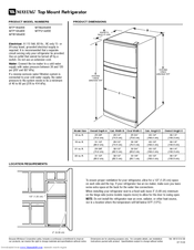 Maytag MTB2254EE Dimensions