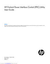 HP ProLiant Power Interface Control Utility User Manual