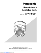 Panasonic WV-NF284E Installation Manual