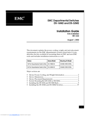 EMC Connectrix DS-16M2 Installation Manual