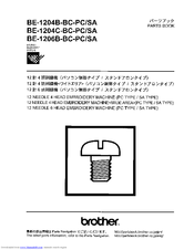 Brother BE-1204B-BC-SA Parts Book