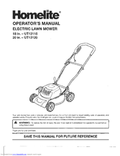 Homelite UT13120 Operator's Manual