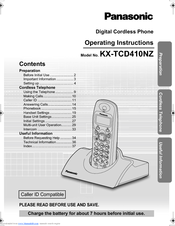 Panasonic KX-TCD410NZ Operating Instructions Manual