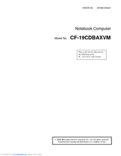 Panasonic CF-19CDBAXVM - Toughbook 19 Tablet PC Version Service Manual