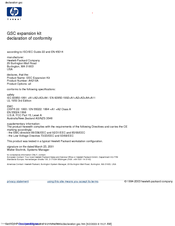 HP Model 745 - VME Workstation Declaration Of Conformity