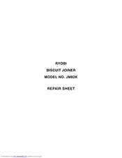 Ryobi JM82K Repair Sheet