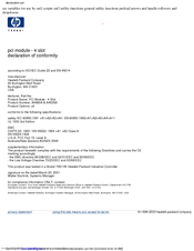 HP Model 745 - VME Workstation Declaration Of Conformity