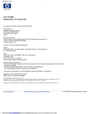 HP Model 745 - VME Workstation Declaration Of Conformity