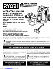Ryobi P635 Operator's Manual