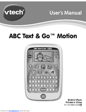 Vtech ABC Text & Go Motion User Manual