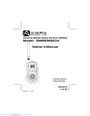 Audiovox GMRS3082CH Owner's Manual