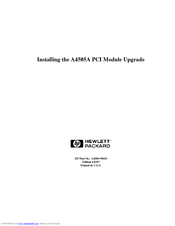 HP A4505A Manual