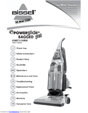 Bissell PowerGlide Bagged Pet 3863 Series User Manual
