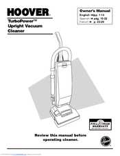 Hoover U5416-900 - TurboPower Upright Vacuum Owner's Manual