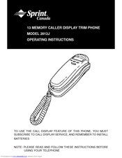 Aastra 2012J Operating Instructions Manual