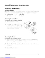 Acer View 54e User Manual