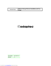 Adaptec Spheras Storage Director Installation And User Manual