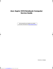Acer Aspire 5910 Service Manual