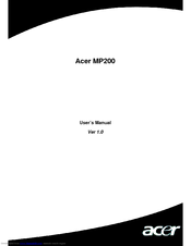 Acer MP200 User Manual