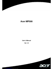 Acer MP500 User Manual
