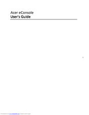 Acer eConsole User Manual
